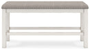 Robbinsdale - Dbl Counter Height Upholstered Dining Bench - Antique White – Counter Benches by Signature Design by Ashley® at Furniture Wholesale Plus , Nashville furniture store