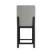 Portland - Square Back Fabric Barstool (Set of 2) - Gray / Black – Stool Sets by Elements International at Furniture Wholesale Plus , Nashville furniture store