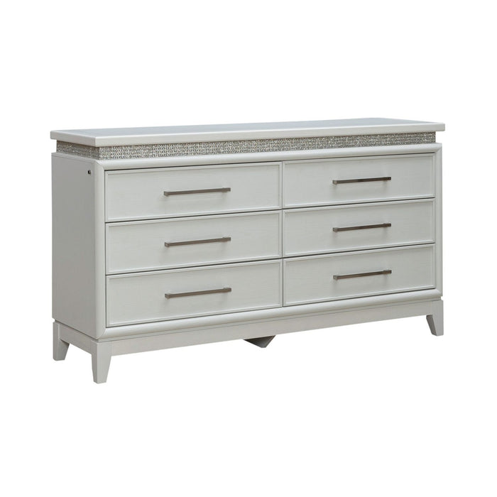 Reflections - 6 Drawer Dresser With Lights – Dresser & Mirror by Liberty Furniture at Furniture Wholesale Plus , Nashville furniture store