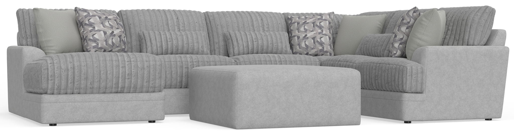 Titan - Sectional With Comfort Coil Seating, Cocktail Ottoman And Accent Pillows Included – 2 Piece Living Room Sets by Jackson at Furniture Wholesale Plus , Nashville furniture store