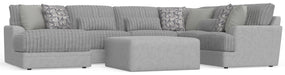 Titan - Sectional With Comfort Coil Seating, Cocktail Ottoman And Accent Pillows Included – 2 Piece Living Room Sets by Jackson at Furniture Wholesale Plus , Nashville furniture store