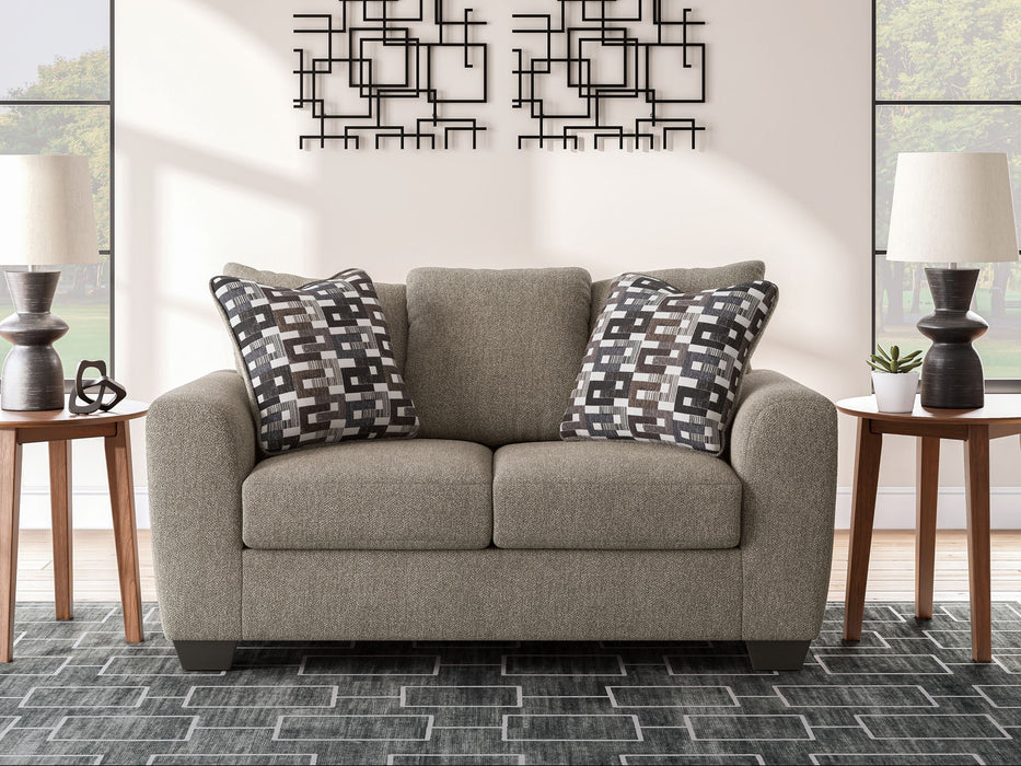 Triston-Peaks - Loveseat - Suede – Stationary Loveseats by Benchcraft® at Furniture Wholesale Plus , Nashville furniture store