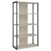 Loomis - 72" 4-Shelf Bookshelf - Whitewashed Gray - Premium Standard Bookcases from CoasterEssence - Just $329! Shop now at Furniture Wholesale Plus  We are the best furniture store in Nashville, Hendersonville, Goodlettsville, Madison, Antioch, Mount Juliet, Lebanon, Gallatin, Springfield, Murfreesboro, Franklin, Brentwood