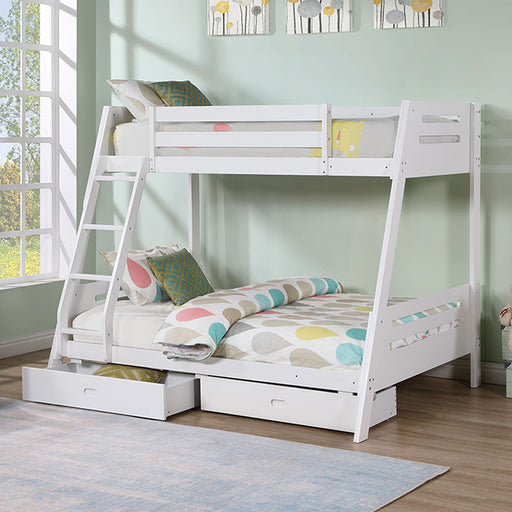 Emilee Twin/Full Bunk Bed - Premium Bunk Bed from FOA East - Just $505.05! Shop now at Furniture Wholesale Plus  We are the best furniture store in Nashville, Hendersonville, Goodlettsville, Madison, Antioch, Mount Juliet, Lebanon, Gallatin, Springfield, Murfreesboro, Franklin, Brentwood