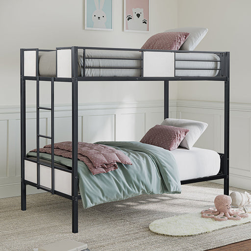 Molton Twin/Twin Metal Bunkbed - Premium Bunk Bed from FOA East - Just $329.55! Shop now at Furniture Wholesale Plus  We are the best furniture store in Nashville, Hendersonville, Goodlettsville, Madison, Antioch, Mount Juliet, Lebanon, Gallatin, Springfield, Murfreesboro, Franklin, Brentwood