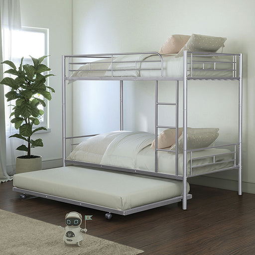 Philotus Twin/Twin Bunkbed + Trundle - Premium Bunk Bed from FOA East - Just $290.55! Shop now at Furniture Wholesale Plus  We are the best furniture store in Nashville, Hendersonville, Goodlettsville, Madison, Antioch, Mount Juliet, Lebanon, Gallatin, Springfield, Murfreesboro, Franklin, Brentwood