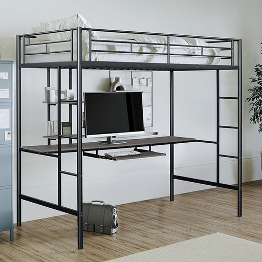 Tymon Twin Loft Bed - Premium Loft Bed from FOA East - Just $310.05! Shop now at Furniture Wholesale Plus  We are the best furniture store in Nashville, Hendersonville, Goodlettsville, Madison, Antioch, Mount Juliet, Lebanon, Gallatin, Springfield, Murfreesboro, Franklin, Brentwood