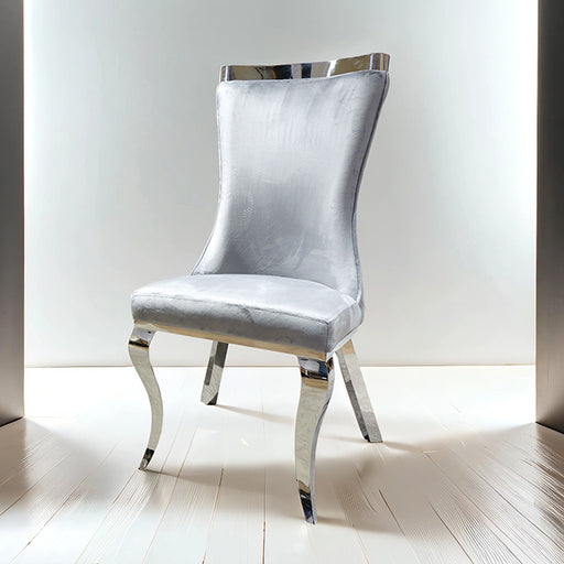 Basilicata Silver Chair (2/CTN) - Premium Dining Chair from FOA East - Just $468! Shop now at Furniture Wholesale Plus  We are the best furniture store in Nashville, Hendersonville, Goodlettsville, Madison, Antioch, Mount Juliet, Lebanon, Gallatin, Springfield, Murfreesboro, Franklin, Brentwood