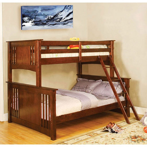 Spring Creek Oak Twin/Full Bunk Bed - Premium Bunk Bed from FOA East - Just $795.60! Shop now at Furniture Wholesale Plus  We are the best furniture store in Nashville, Hendersonville, Goodlettsville, Madison, Antioch, Mount Juliet, Lebanon, Gallatin, Springfield, Murfreesboro, Franklin, Brentwood