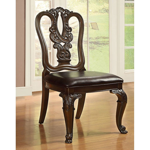 Bellagio Brown Cherry Wooden Side Chair (2/CTN) - Premium Dining Chair from FOA East - Just $544.05! Shop now at Furniture Wholesale Plus  We are the best furniture store in Nashville, Hendersonville, Goodlettsville, Madison, Antioch, Mount Juliet, Lebanon, Gallatin, Springfield, Murfreesboro, Franklin, Brentwood