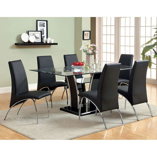 Mauna Black Side Chair - Premium Dining Chair from FOA East - Just $312! Shop now at Furniture Wholesale Plus  We are the best furniture store in Nashville, Hendersonville, Goodlettsville, Madison, Antioch, Mount Juliet, Lebanon, Gallatin, Springfield, Murfreesboro, Franklin, Brentwood