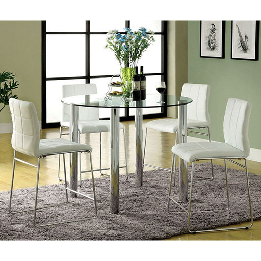 Kona II White Counter Ht. Chair - Premium Dining Chair from FOA East - Just $331.50! Shop now at Furniture Wholesale Plus  We are the best furniture store in Nashville, Hendersonville, Goodlettsville, Madison, Antioch, Mount Juliet, Lebanon, Gallatin, Springfield, Murfreesboro, Franklin, Brentwood