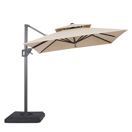 Fida 8 Ft Square Umbrella w/ Double Top + 37" Large Base - Premium Outdoor Umbrella from FOA East - Just $290.55! Shop now at Furniture Wholesale Plus  We are the best furniture store in Nashville, Hendersonville, Goodlettsville, Madison, Antioch, Mount Juliet, Lebanon, Gallatin, Springfield, Murfreesboro, Franklin, Brentwood