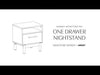 Calverson - One Drawer Night Stand - Medium - Mocha – Accent Nightstands by Signature Design by Ashley® at Furniture Wholesale Plus , Nashville furniture store