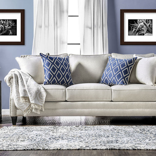 Giovanni Beige/Blue Sofa - Premium Sofa from FOA East - Just $1875.90! Shop now at Furniture Wholesale Plus  We are the best furniture store in Nashville, Hendersonville, Goodlettsville, Madison, Antioch, Mount Juliet, Lebanon, Gallatin, Springfield, Murfreesboro, Franklin, Brentwood