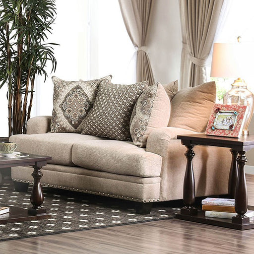 Jaylinn Light Brown Love Seat - Premium Loveseat from FOA East - Just $1482! Shop now at Furniture Wholesale Plus  We are the best furniture store in Nashville, Hendersonville, Goodlettsville, Madison, Antioch, Mount Juliet, Lebanon, Gallatin, Springfield, Murfreesboro, Franklin, Brentwood