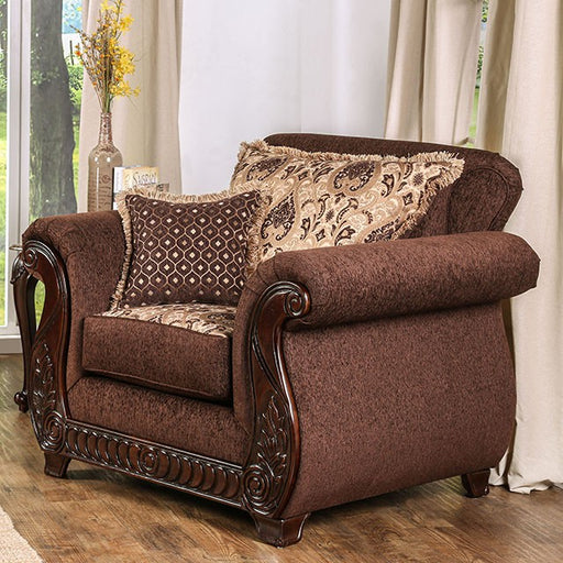 TABITHA Brown Chair, Brown - Premium Chair from FOA East - Just $1265.55! Shop now at Furniture Wholesale Plus  We are the best furniture store in Nashville, Hendersonville, Goodlettsville, Madison, Antioch, Mount Juliet, Lebanon, Gallatin, Springfield, Murfreesboro, Franklin, Brentwood