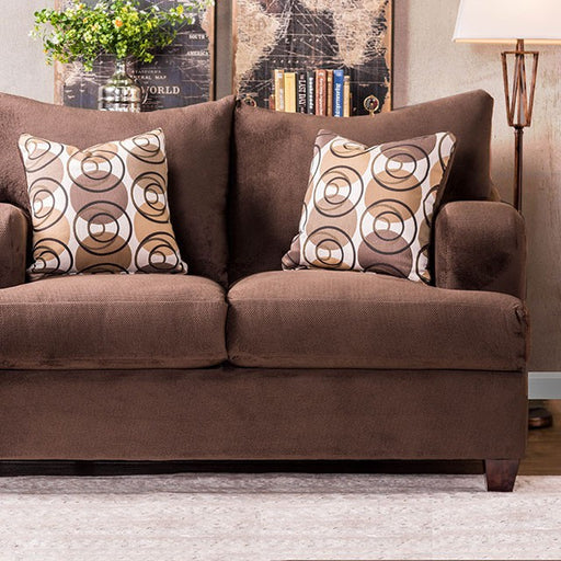 WESSINGTON Chocolate Love Seat - Premium Loveseat from FOA East - Just $1234.35! Shop now at Furniture Wholesale Plus  We are the best furniture store in Nashville, Hendersonville, Goodlettsville, Madison, Antioch, Mount Juliet, Lebanon, Gallatin, Springfield, Murfreesboro, Franklin, Brentwood