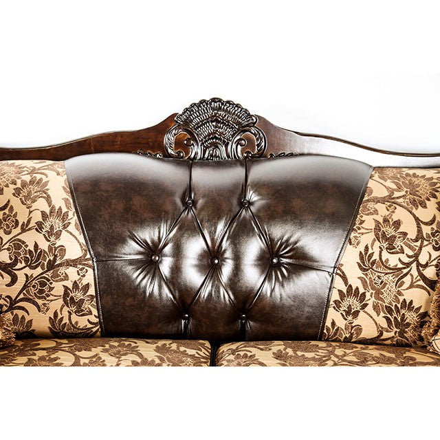 Quirino Tan/Dark Brown Sofa - Premium Sofa from FOA East - Just $1714.05! Shop now at Furniture Wholesale Plus  We are the best furniture store in Nashville, Hendersonville, Goodlettsville, Madison, Antioch, Mount Juliet, Lebanon, Gallatin, Springfield, Murfreesboro, Franklin, Brentwood