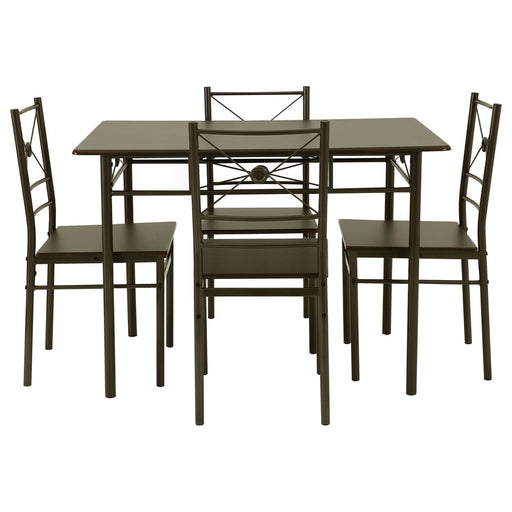 Transitional Walnut Five Piece Set - Premium Dining Room Set from Coaster Z2 Standard - Just $230! Shop now at Furniture Wholesale Plus  We are the best furniture store in Nashville, Hendersonville, Goodlettsville, Madison, Antioch, Mount Juliet, Lebanon, Gallatin, Springfield, Murfreesboro, Franklin, Brentwood