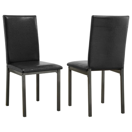Garza Black Upholstered Side Chair - Premium Dining Chair from Coaster Z2 Standard - Just $68! Shop now at Furniture Wholesale Plus  We are the best furniture store in Nashville, Hendersonville, Goodlettsville, Madison, Antioch, Mount Juliet, Lebanon, Gallatin, Springfield, Murfreesboro, Franklin, Brentwood
