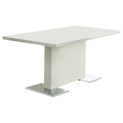 Nameth Contemporary White Dining Table - Premium Dining Table from Coaster Z2 Standard - Just $598! Shop now at Furniture Wholesale Plus  We are the best furniture store in Nashville, Hendersonville, Goodlettsville, Madison, Antioch, Mount Juliet, Lebanon, Gallatin, Springfield, Murfreesboro, Franklin, Brentwood