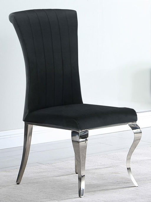 Hollywood Glam Chrome Side Chair - Premium Dining Chair from Coaster Z2 Standard - Just $250! Shop now at Furniture Wholesale Plus  We are the best furniture store in Nashville, Hendersonville, Goodlettsville, Madison, Antioch, Mount Juliet, Lebanon, Gallatin, Springfield, Murfreesboro, Franklin, Brentwood