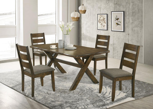 Alston Rustic Trestle Five Piece Dining Set - Premium Dining Room Set from Coaster Z2 Standard - Just $878! Shop now at Furniture Wholesale Plus  We are the best furniture store in Nashville, Hendersonville, Goodlettsville, Madison, Antioch, Mount Juliet, Lebanon, Gallatin, Springfield, Murfreesboro, Franklin, Brentwood