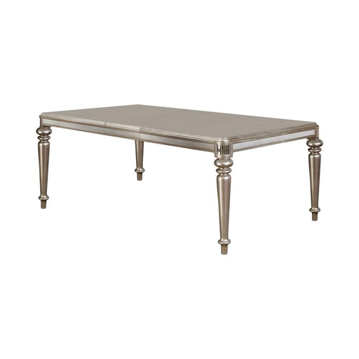 Bling Game Hollywood Glam Metallic Platinum Dining Table - Premium Dining Table from Coaster Z2 Standard - Just $662! Shop now at Furniture Wholesale Plus  We are the best furniture store in Nashville, Hendersonville, Goodlettsville, Madison, Antioch, Mount Juliet, Lebanon, Gallatin, Springfield, Murfreesboro, Franklin, Brentwood