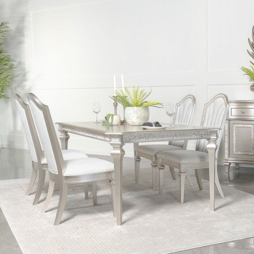 Evangeline Dining Table Set with Extension Leaf Ivory and Silver Oak - Premium Dining Room Set from Coaster Z2 Standard - Just $1770! Shop now at Furniture Wholesale Plus  We are the best furniture store in Nashville, Hendersonville, Goodlettsville, Madison, Antioch, Mount Juliet, Lebanon, Gallatin, Springfield, Murfreesboro, Franklin, Brentwood