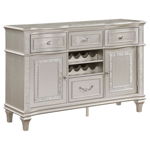 Evangeline 4-drawer Sideboard Server with Faux Diamond Trim Silver Oak - Premium Server from Coaster Z2 Standard - Just $930! Shop now at Furniture Wholesale Plus  We are the best furniture store in Nashville, Hendersonville, Goodlettsville, Madison, Antioch, Mount Juliet, Lebanon, Gallatin, Springfield, Murfreesboro, Franklin, Brentwood