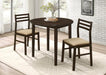 G130005 Casual Cappuccino Three Piece Dining Set - Premium Dining Room Set from Coaster Z2 Standard - Just $258! Shop now at Furniture Wholesale Plus  We are the best furniture store in Nashville, Hendersonville, Goodlettsville, Madison, Antioch, Mount Juliet, Lebanon, Gallatin, Springfield, Murfreesboro, Franklin, Brentwood