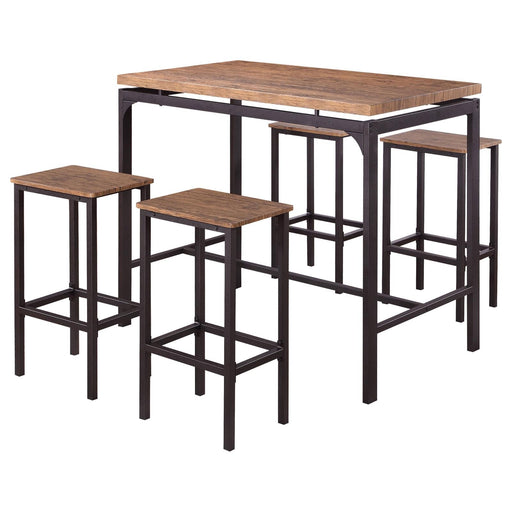 G182002 Contemporary Chestnut Five Piece Bar Set - Premium Bar Table from Coaster Z2 Standard - Just $290! Shop now at Furniture Wholesale Plus  We are the best furniture store in Nashville, Hendersonville, Goodlettsville, Madison, Antioch, Mount Juliet, Lebanon, Gallatin, Springfield, Murfreesboro, Franklin, Brentwood