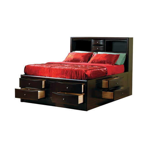 G200413 Eastern King Bed Deep Cappuccino - Premium Eastern King Storage Bed from Coaster Z2 Standard - Just $1698! Shop now at Furniture Wholesale Plus  We are the best furniture store in Nashville, Hendersonville, Goodlettsville, Madison, Antioch, Mount Juliet, Lebanon, Gallatin, Springfield, Murfreesboro, Franklin, Brentwood