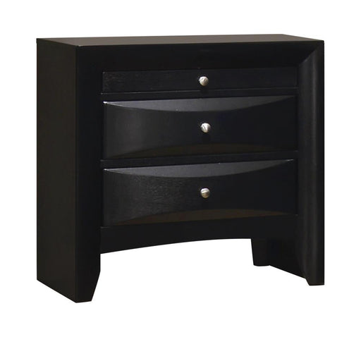 Briana Black Two Drawer Nightstand With Tray - Premium Nightstand from Coaster Z2 Standard - Just $220! Shop now at Furniture Wholesale Plus  We are the best furniture store in Nashville, Hendersonville, Goodlettsville, Madison, Antioch, Mount Juliet, Lebanon, Gallatin, Springfield, Murfreesboro, Franklin, Brentwood