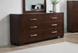 Jessica Cappuccino Six Drawer Dresser - Premium Dresser from Coaster Z2 Standard - Just $668! Shop now at Furniture Wholesale Plus  We are the best furniture store in Nashville, Hendersonville, Goodlettsville, Madison, Antioch, Mount Juliet, Lebanon, Gallatin, Springfield, Murfreesboro, Franklin, Brentwood
