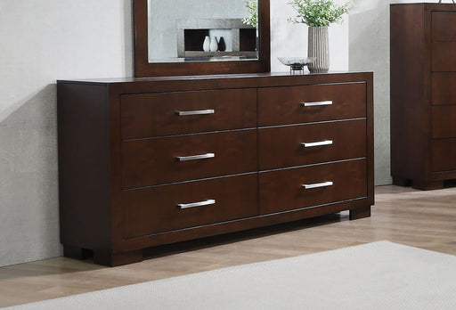 Jessica Cappuccino Six Drawer Dresser - Premium Dresser from Coaster Z2 Standard - Just $668! Shop now at Furniture Wholesale Plus  We are the best furniture store in Nashville, Hendersonville, Goodlettsville, Madison, Antioch, Mount Juliet, Lebanon, Gallatin, Springfield, Murfreesboro, Franklin, Brentwood