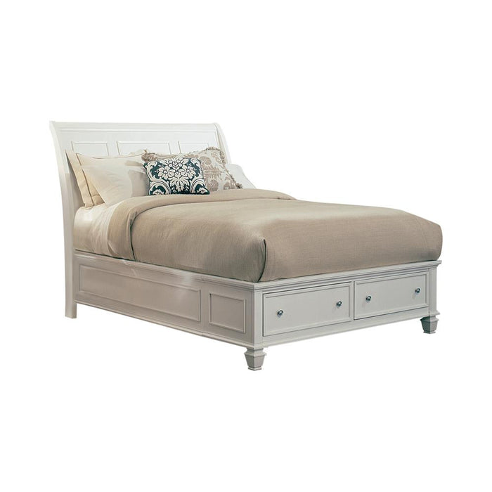 Sandy Beach White Eastern King Storage Bed - Premium Bed from Coaster Z2 Standard - Just $1118! Shop now at Furniture Wholesale Plus  We are the best furniture store in Nashville, Hendersonville, Goodlettsville, Madison, Antioch, Mount Juliet, Lebanon, Gallatin, Springfield, Murfreesboro, Franklin, Brentwood