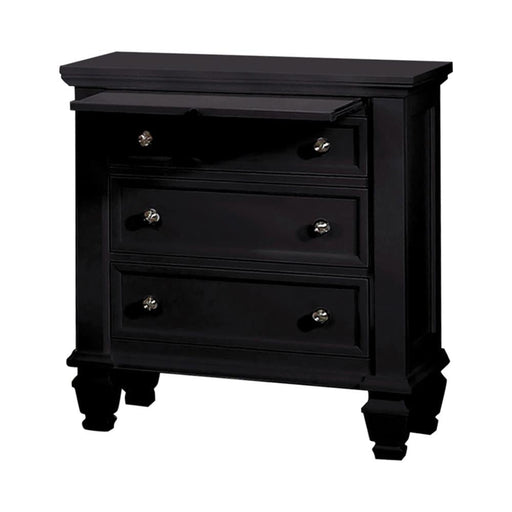 Sandy Beach Black Three Drawer Nightstand With Tray - Premium Nightstand from Coaster Z2 Standard - Just $368! Shop now at Furniture Wholesale Plus  We are the best furniture store in Nashville, Hendersonville, Goodlettsville, Madison, Antioch, Mount Juliet, Lebanon, Gallatin, Springfield, Murfreesboro, Franklin, Brentwood
