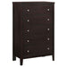 Carlton Cappuccino Five Drawer Chest - Premium Chest from Coaster Z2 Standard - Just $328! Shop now at Furniture Wholesale Plus  We are the best furniture store in Nashville, Hendersonville, Goodlettsville, Madison, Antioch, Mount Juliet, Lebanon, Gallatin, Springfield, Murfreesboro, Franklin, Brentwood