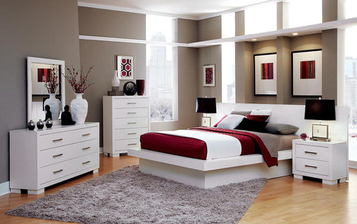 Jessica Contemporary White Eastern King Four Piece Set - Premium Bedroom Set from Coaster Z2 Standard - Just $1878! Shop now at Furniture Wholesale Plus  We are the best furniture store in Nashville, Hendersonville, Goodlettsville, Madison, Antioch, Mount Juliet, Lebanon, Gallatin, Springfield, Murfreesboro, Franklin, Brentwood
