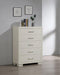 Jessica Contemporary Five Drawer Chest - Premium Chest from Coaster Z2 Standard - Just $600! Shop now at Furniture Wholesale Plus  We are the best furniture store in Nashville, Hendersonville, Goodlettsville, Madison, Antioch, Mount Juliet, Lebanon, Gallatin, Springfield, Murfreesboro, Franklin, Brentwood