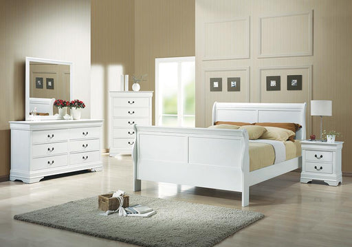 Louis Philippe Traditional White Full Four Piece Set - Premium Bedroom Set from Coaster Z2 Standard - Just $1130! Shop now at Furniture Wholesale Plus  We are the best furniture store in Nashville, Hendersonville, Goodlettsville, Madison, Antioch, Mount Juliet, Lebanon, Gallatin, Springfield, Murfreesboro, Franklin, Brentwood
