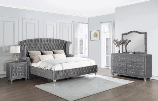 Deanna Bedroom Traditional Metallic Eastern King Four Piece Set - Premium Bedroom Set from Coaster Z2 Standard - Just $2398! Shop now at Furniture Wholesale Plus  We are the best furniture store in Nashville, Hendersonville, Goodlettsville, Madison, Antioch, Mount Juliet, Lebanon, Gallatin, Springfield, Murfreesboro, Franklin, Brentwood