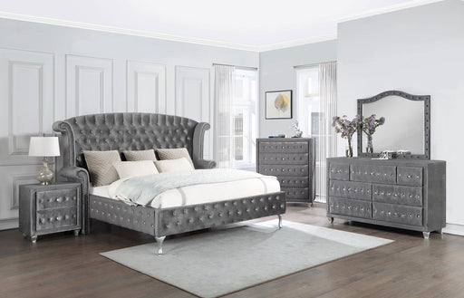 Deanna Bedroom Traditional Metallic Eastern King Five Piece Set - Premium Bedroom Set from Coaster Z2 Standard - Just $2998! Shop now at Furniture Wholesale Plus  We are the best furniture store in Nashville, Hendersonville, Goodlettsville, Madison, Antioch, Mount Juliet, Lebanon, Gallatin, Springfield, Murfreesboro, Franklin, Brentwood