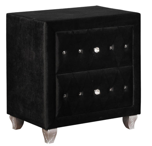 Deanna Contemporary Black and Metallic Nightstand - Premium Nightstand from Coaster Z2 Standard - Just $280! Shop now at Furniture Wholesale Plus  We are the best furniture store in Nashville, Hendersonville, Goodlettsville, Madison, Antioch, Mount Juliet, Lebanon, Gallatin, Springfield, Murfreesboro, Franklin, Brentwood