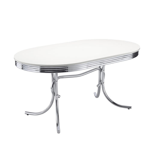 Retro Collection White Dining Table - Premium Dining Table from Coaster Z2 Standard - Just $302! Shop now at Furniture Wholesale Plus  We are the best furniture store in Nashville, Hendersonville, Goodlettsville, Madison, Antioch, Mount Juliet, Lebanon, Gallatin, Springfield, Murfreesboro, Franklin, Brentwood