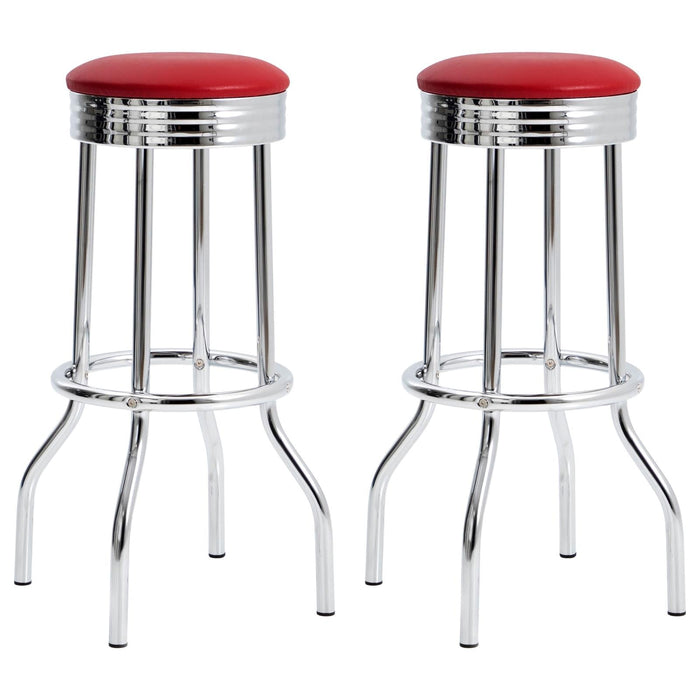 Cleveland Contemporary Red Bar Height Stool - Premium Bar Stool from Coaster Z2 Standard - Just $86! Shop now at Furniture Wholesale Plus  We are the best furniture store in Nashville, Hendersonville, Goodlettsville, Madison, Antioch, Mount Juliet, Lebanon, Gallatin, Springfield, Murfreesboro, Franklin, Brentwood