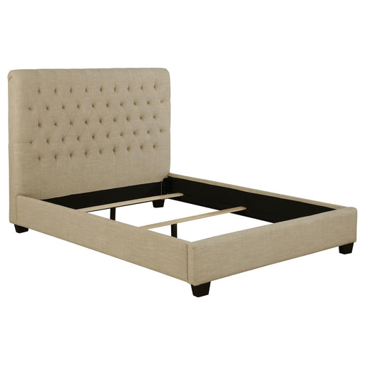 Chloe Transitional Oatmeal Upholstered California King Bed - Premium Bed from Coaster Z2 Standard - Just $678! Shop now at Furniture Wholesale Plus  We are the best furniture store in Nashville, Hendersonville, Goodlettsville, Madison, Antioch, Mount Juliet, Lebanon, Gallatin, Springfield, Murfreesboro, Franklin, Brentwood