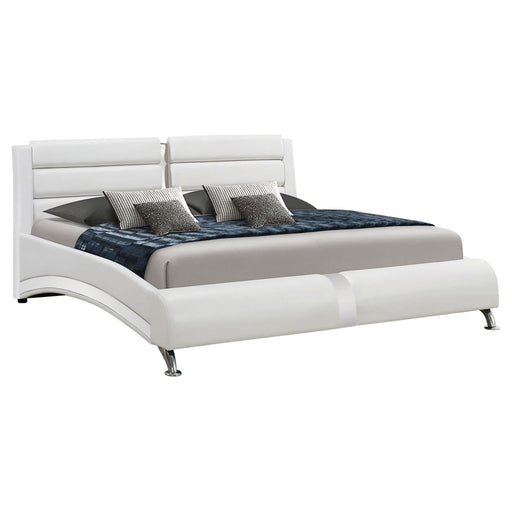 Felicity Contemporary White Upholstered Eastern King Bed - Premium Bed from Coaster Z2 Standard - Just $858! Shop now at Furniture Wholesale Plus  We are the best furniture store in Nashville, Hendersonville, Goodlettsville, Madison, Antioch, Mount Juliet, Lebanon, Gallatin, Springfield, Murfreesboro, Franklin, Brentwood
